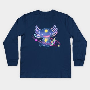 Axolotl Orbit Kids Long Sleeve T-Shirt